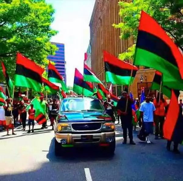 Photos: Biafran Supporters Hold Massive Protest In Spain For Nnamdi Kanu